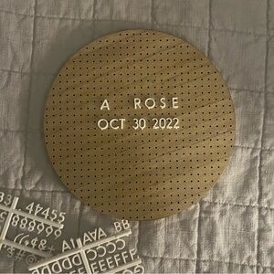 Round Wooden Letter Board